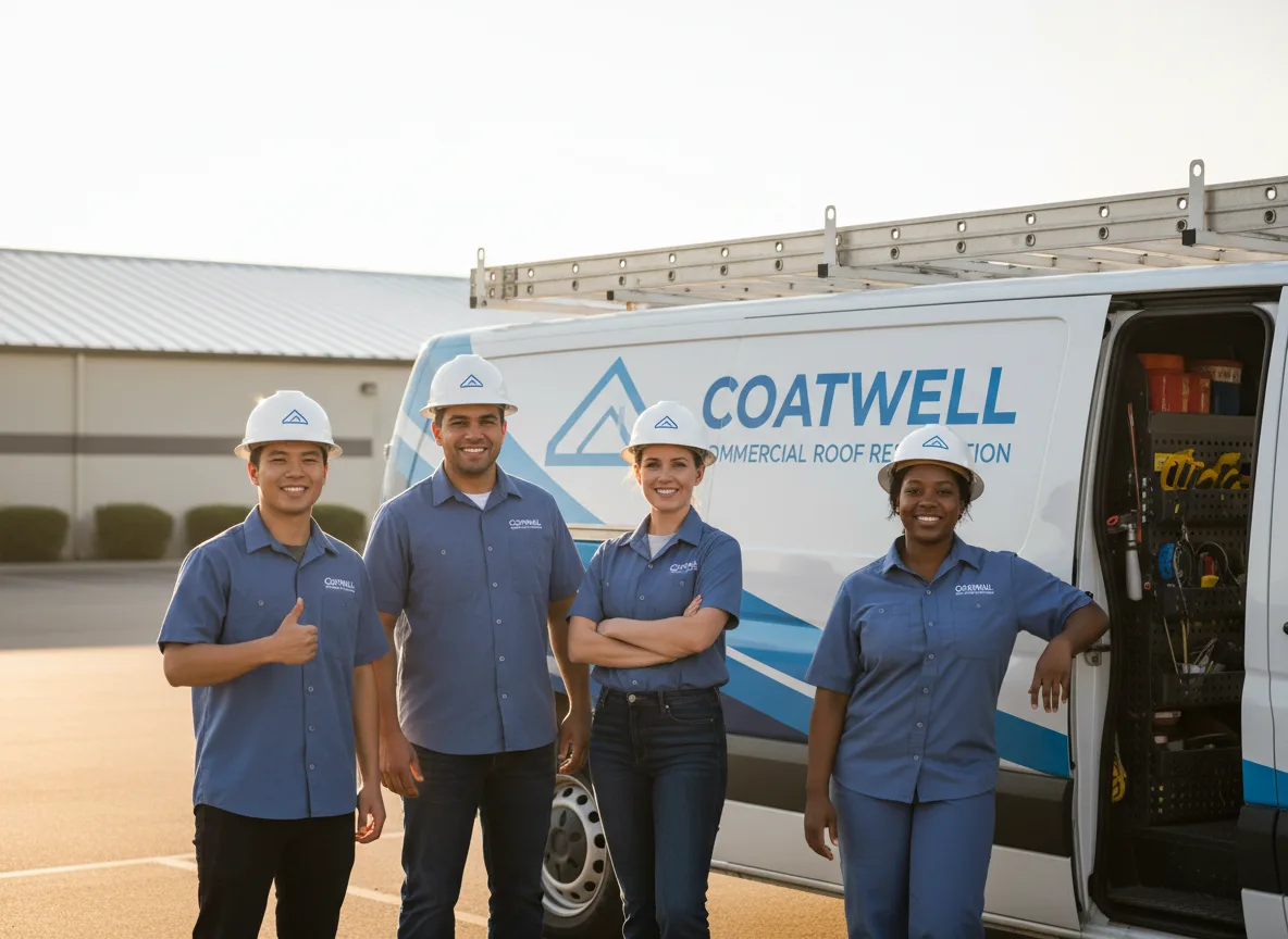 Commercial roof coating company in Wright, KS