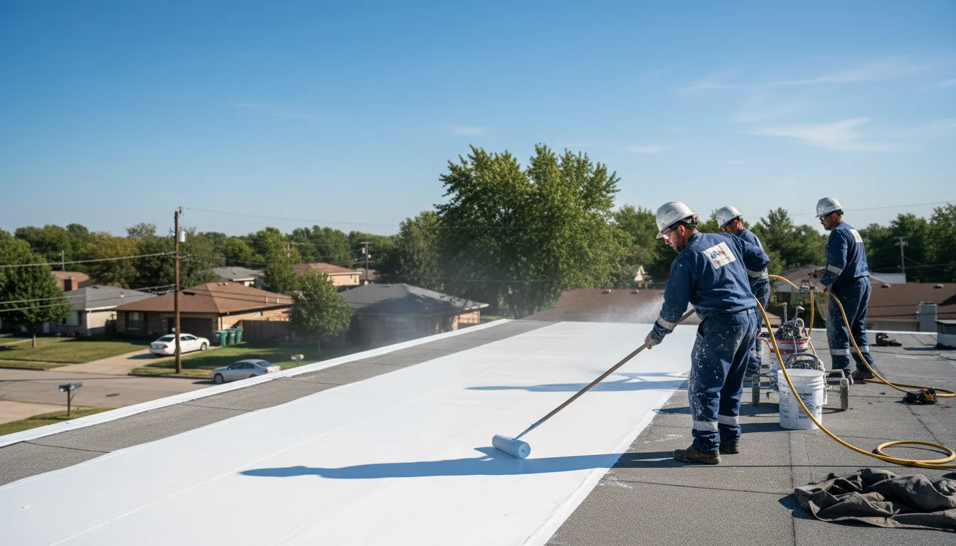 Commercial roof coating in Wright, KS near me